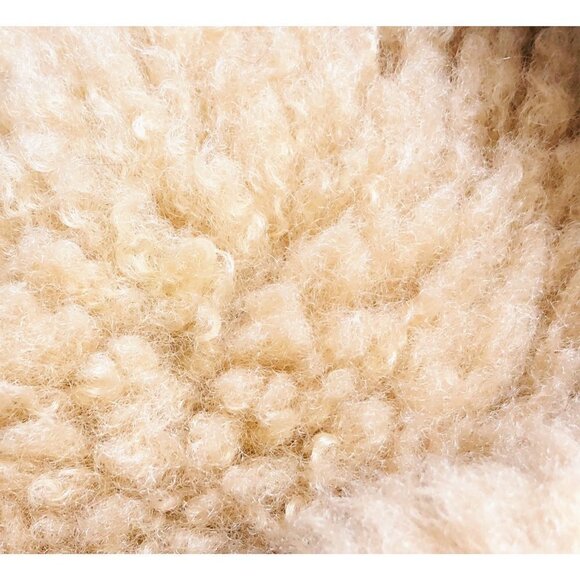 LC Lauren Conrad Womens Tan Faux Shearling Fuzzy Teddy Jacket Coat Sz XL New - Picture 8 of 11